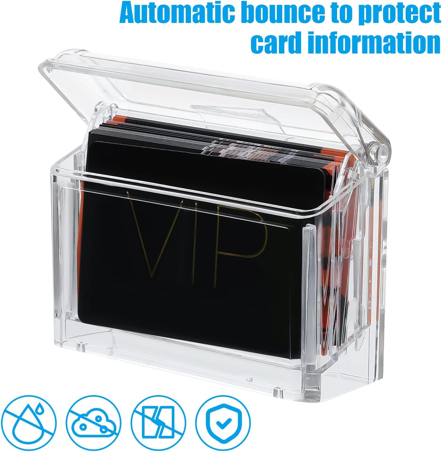 Tarjetero de acrílico para exteriores, para pared, incluye tarjetero transparente para despegar y pegar para oficina, tiendas, camiones, pared al