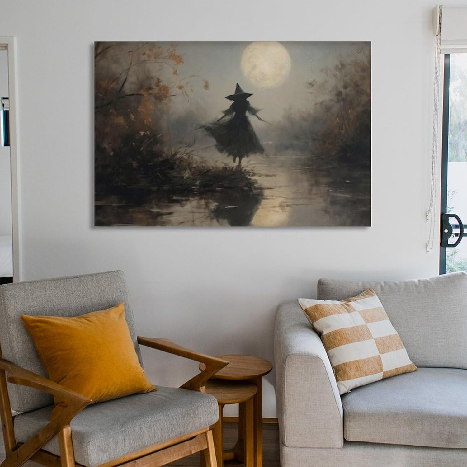 Hermosas impresiones artísticas de arte visual, estéticas de Halloween, impresiones vintage de brujas, brujas, lienzo de brujería, impresiones