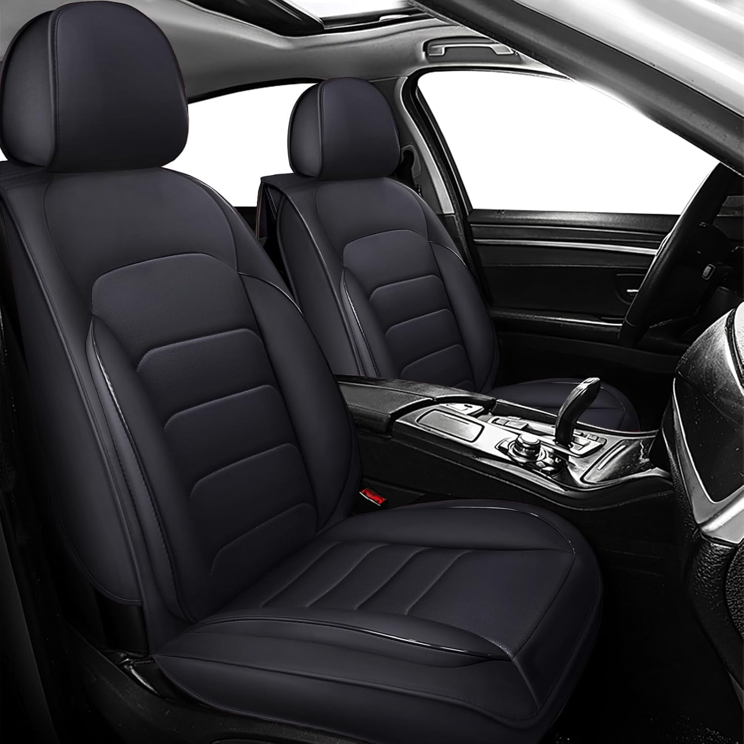 Juego completo de accesorios para fundas de asiento de automóvil para Toyota Tundra 2005-2023, fundas de asiento delantero de cuero antideslizante
