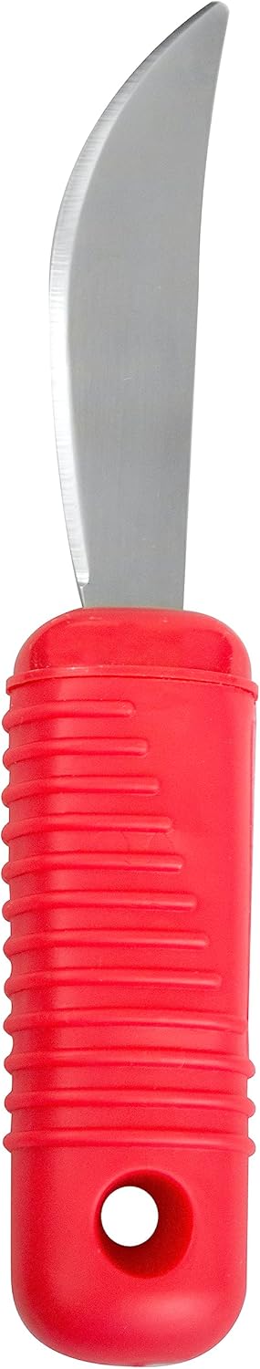 Essential Medical Supply Juego de utensilios de mango grande adaptable con tenedor flexible, cuchara flexible y cuchillo balancín para un fácil uso