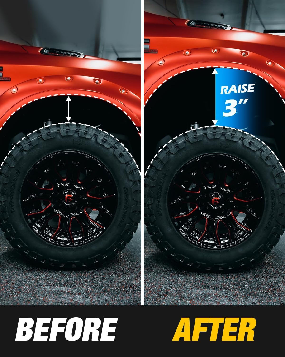 Dynofit Kits de elevación de nivelación delantera de 3 pulgadas para 2004-2023 F150 XLT FX4 Lariat etc 4×4 2WD, espaciadores de puntal F-150 de 3