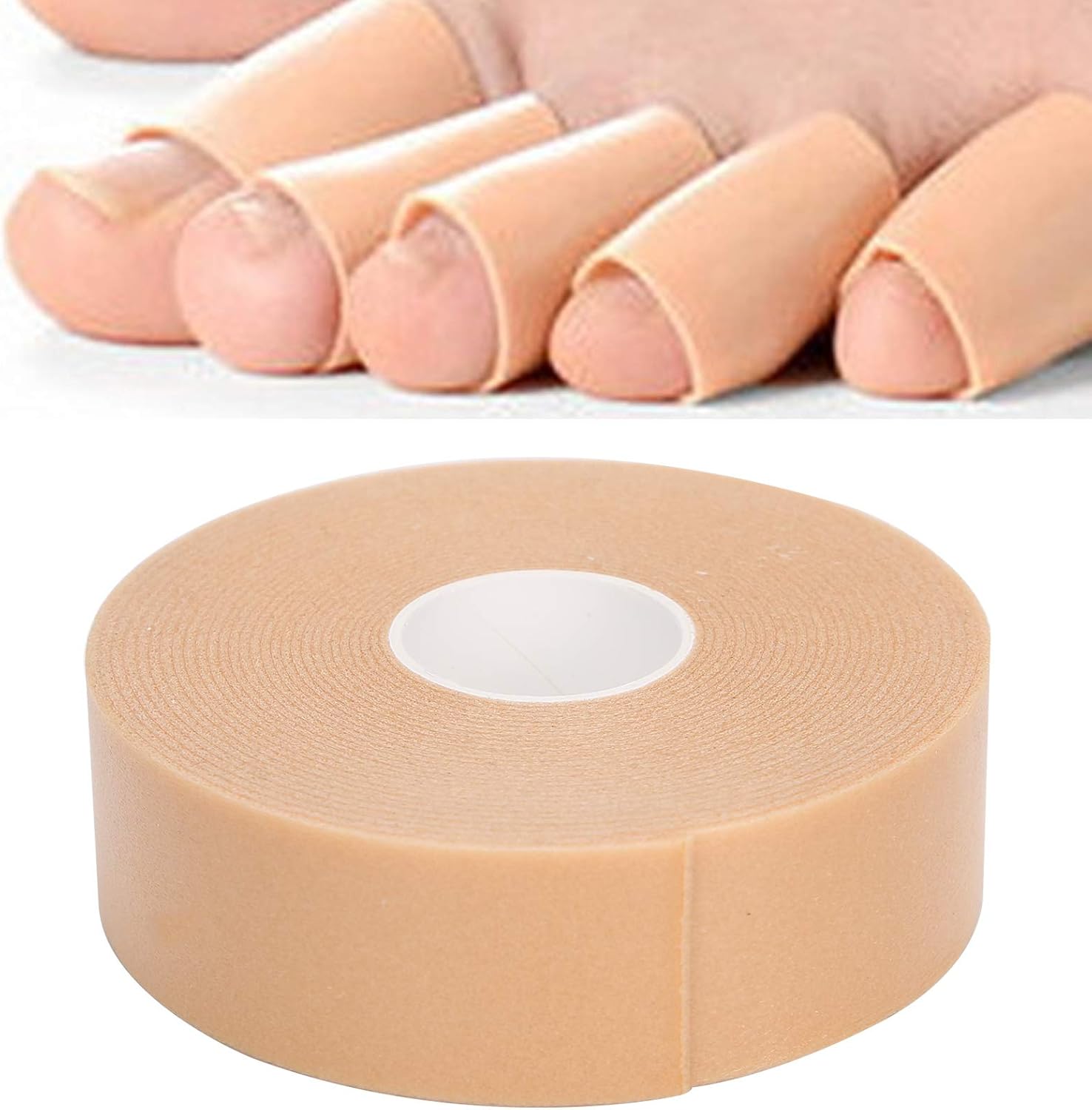 Cinta para el talón del pie, cinta para el talón de los zapatos, protector de cinta de gel de silicona, 1.0 in x 14.8 ft, adhesivo para el talón del