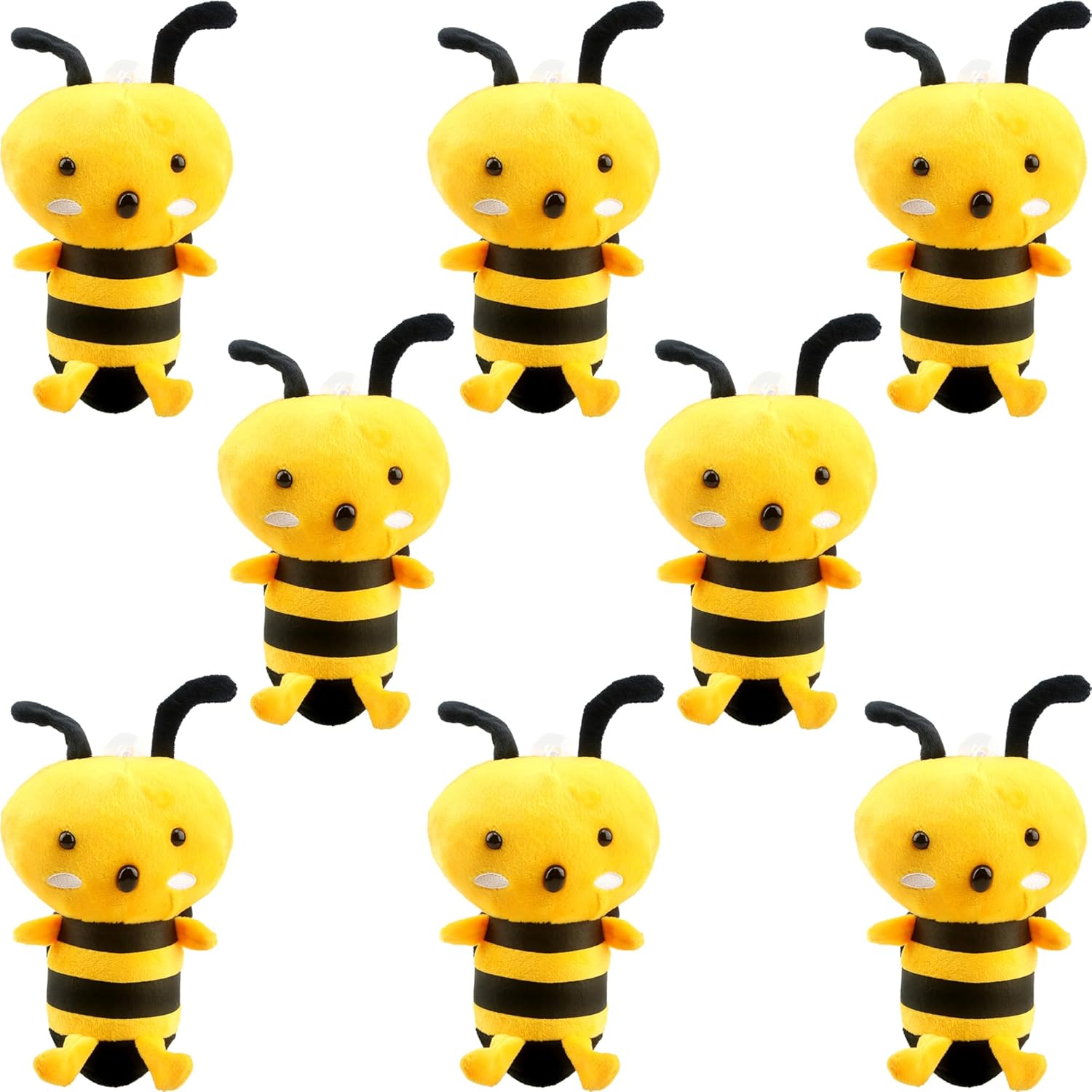 Paquete de 8 juguetes de peluche de abeja de 8 pulgadas, lindos abejorros de peluche realista suave para baby shower, tema de animales, Navidad,