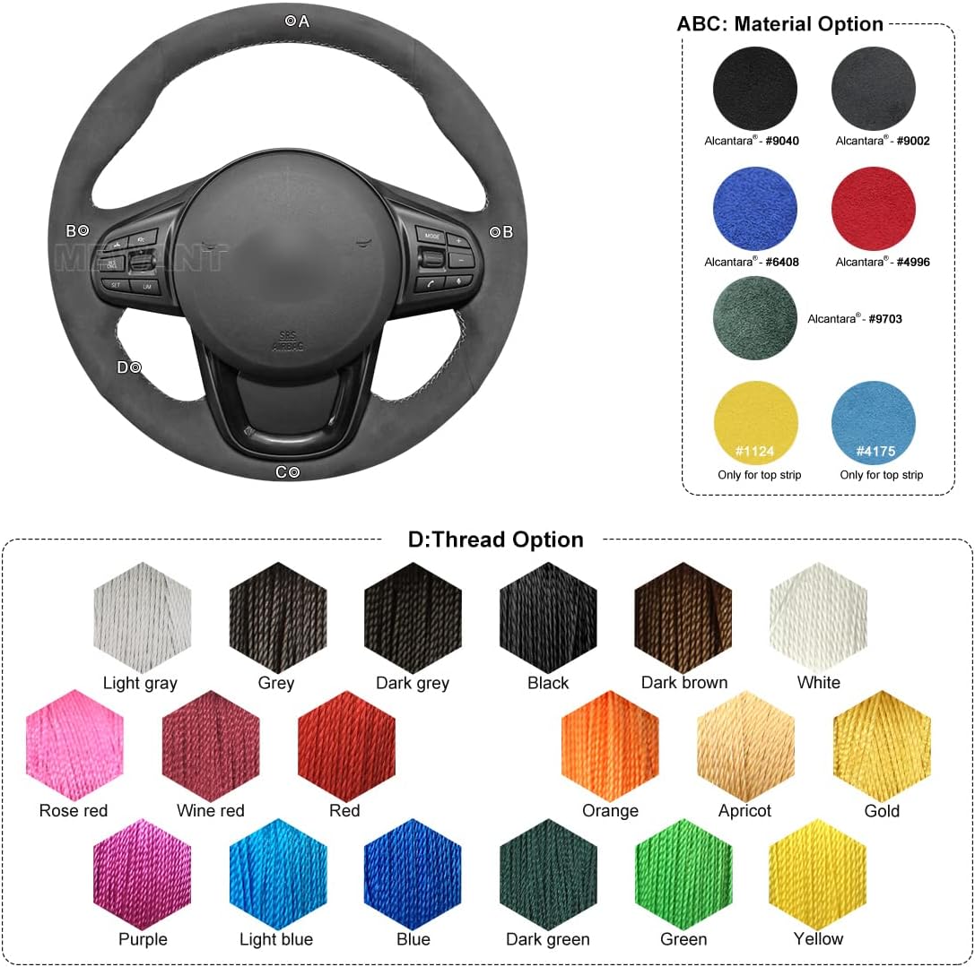 MEWANT Alcantara – Funda para volante Toyota GR Supra 2020-2022