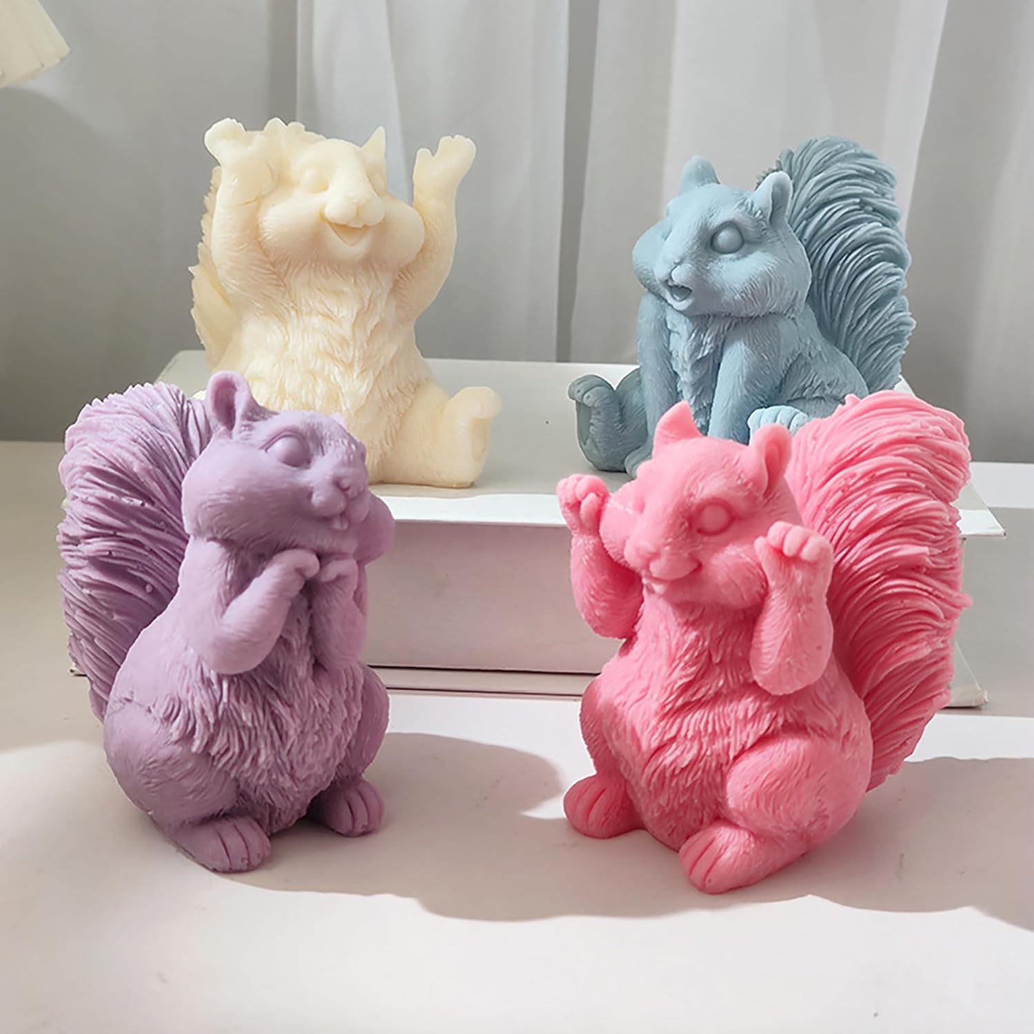 Molde de ardilla, molde para velas de ardilla, molde de animales de ardilla, molde de fundición de resina de ardilla, moldes de fabricación de