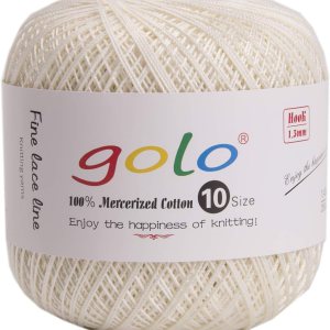 Golo – Hilo de algodón para tejido de ganchillo tamaño 10, bolas para tejer Golo – Hilo de algodón para tejido de ganchillo tamaño 10, bolas para tejer