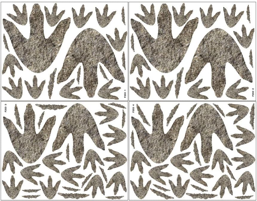 72 calcomanías de vinilo extraíbles para decoración de piso, huellas de dinosaurios, para habitación de niños, escuela, guardería, sala de estar,