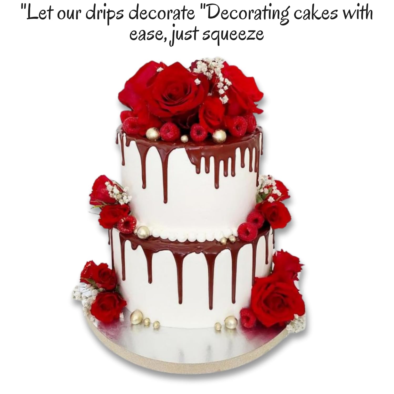Confect Goteo comestible para decoración de pasteles, donas y cupcakes, color burdeos bronceado, 3.71 onzas