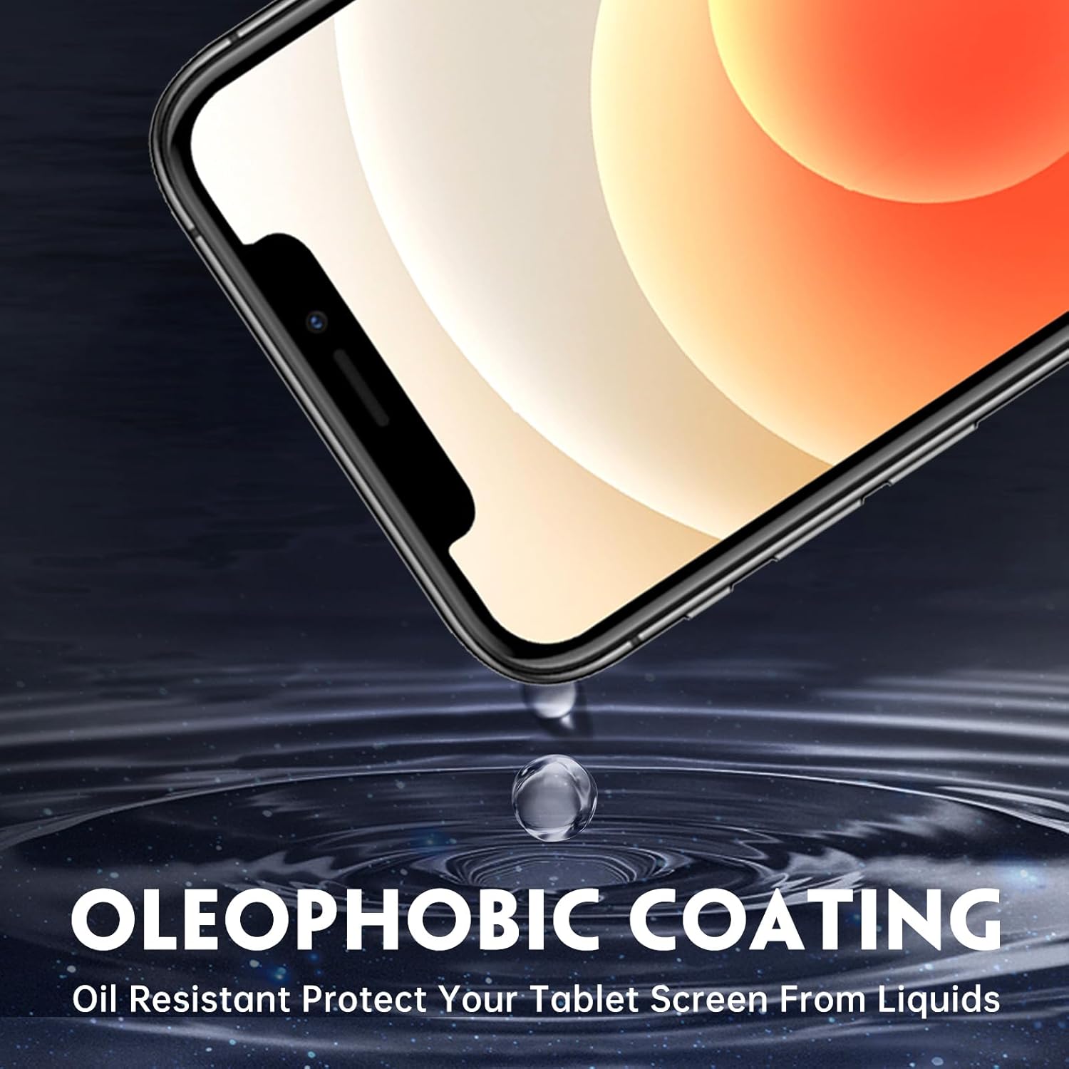 FAYOUCZ Paquete de 3 protectores de pantalla de vidrio compatibles con iPhone 12, película de vidrio templado de 6.1 pulgadas, antiarañazos, alta