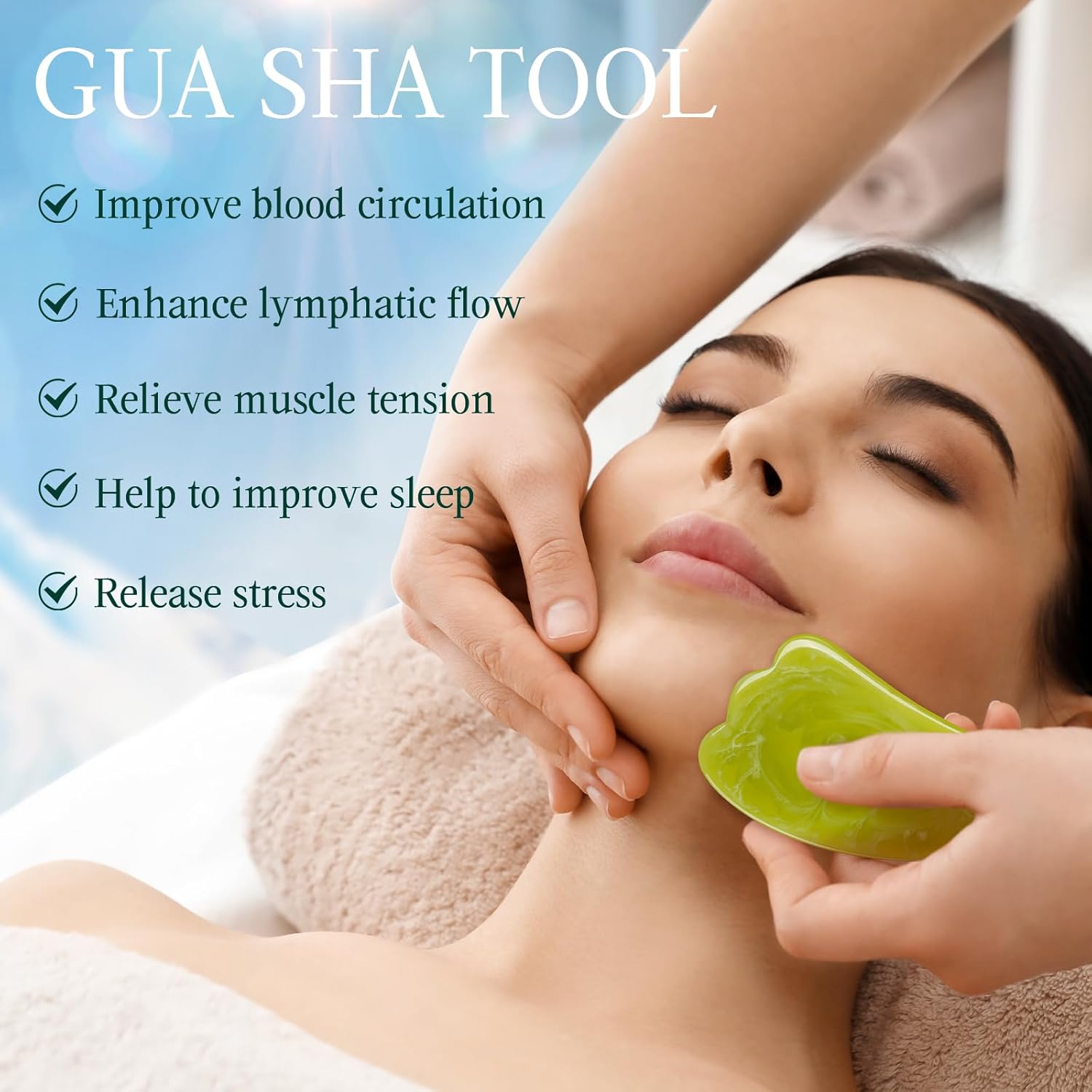 Regalos para mujeres, relleno de calcetines de Navidad rodillo facial Gua Sha, juego de herramientas únicas para regalos de cumpleaños, accesorios