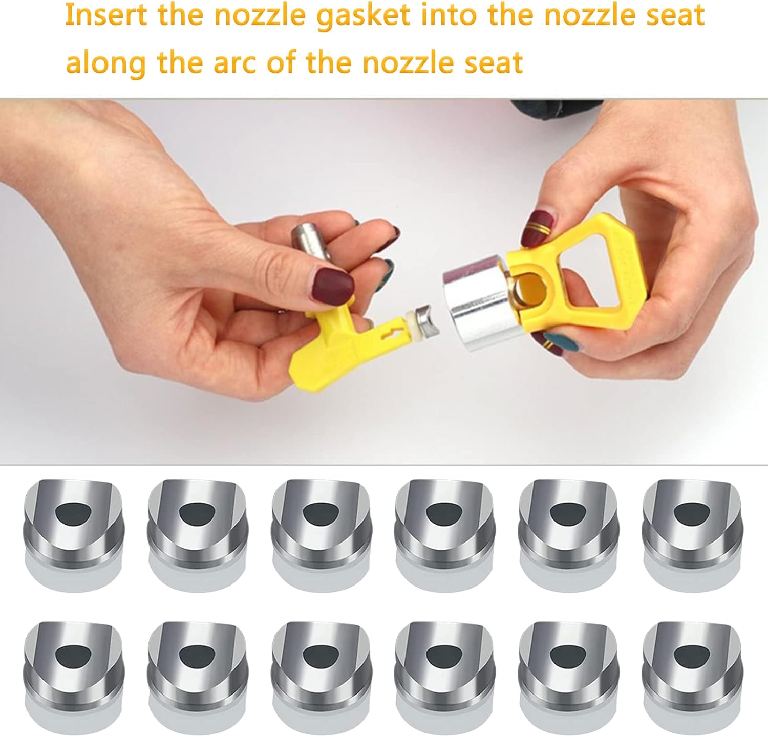Lotcesfun Repuesto de pulverizador sin aire Junta de punta de un sello compatible con sellos Graco RAC 246453 (12 piezas)