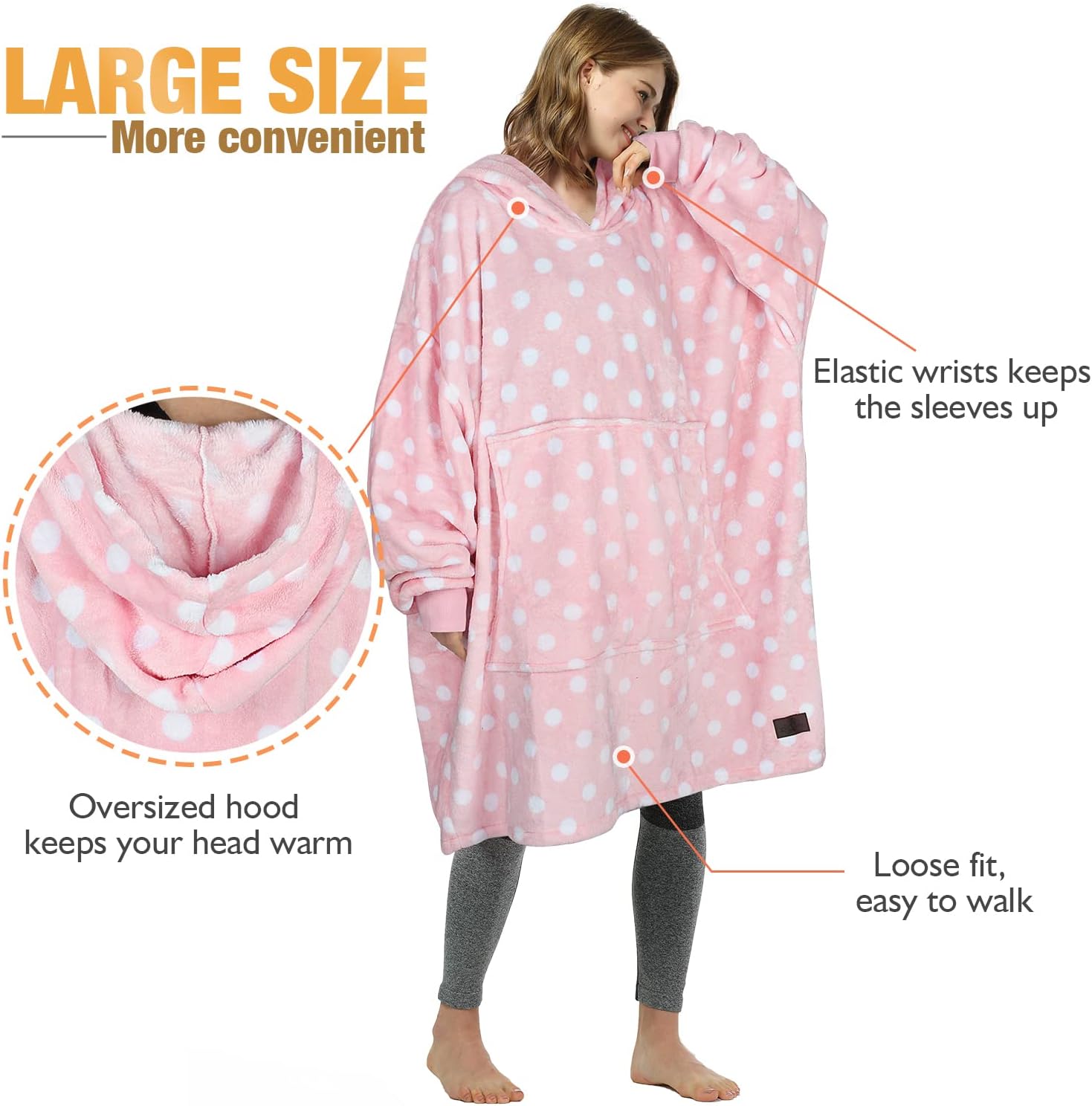 Catalonia Sudadera con capucha de gran tamaño, sudadera de forro polar con bolsillo frontal grande, para adultos, hombres y mujeres