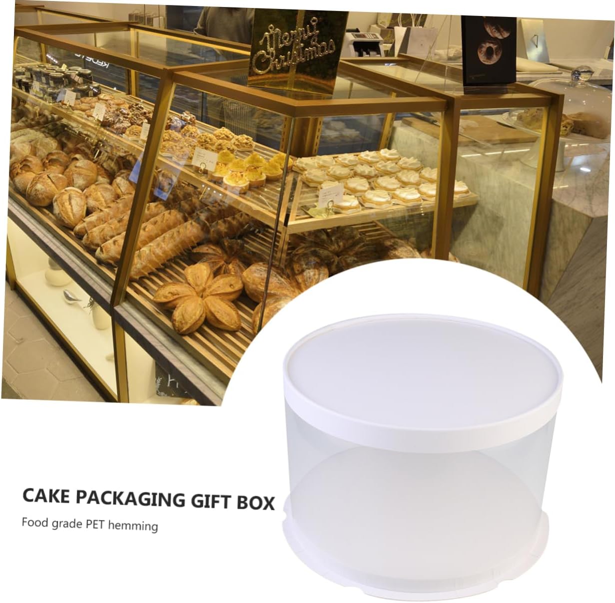 NOLITOY 3 unids cajas caja de pastel envases de plástico para tartas envases de magdalenas contenedor portador de pasteles redondo tarta de queso