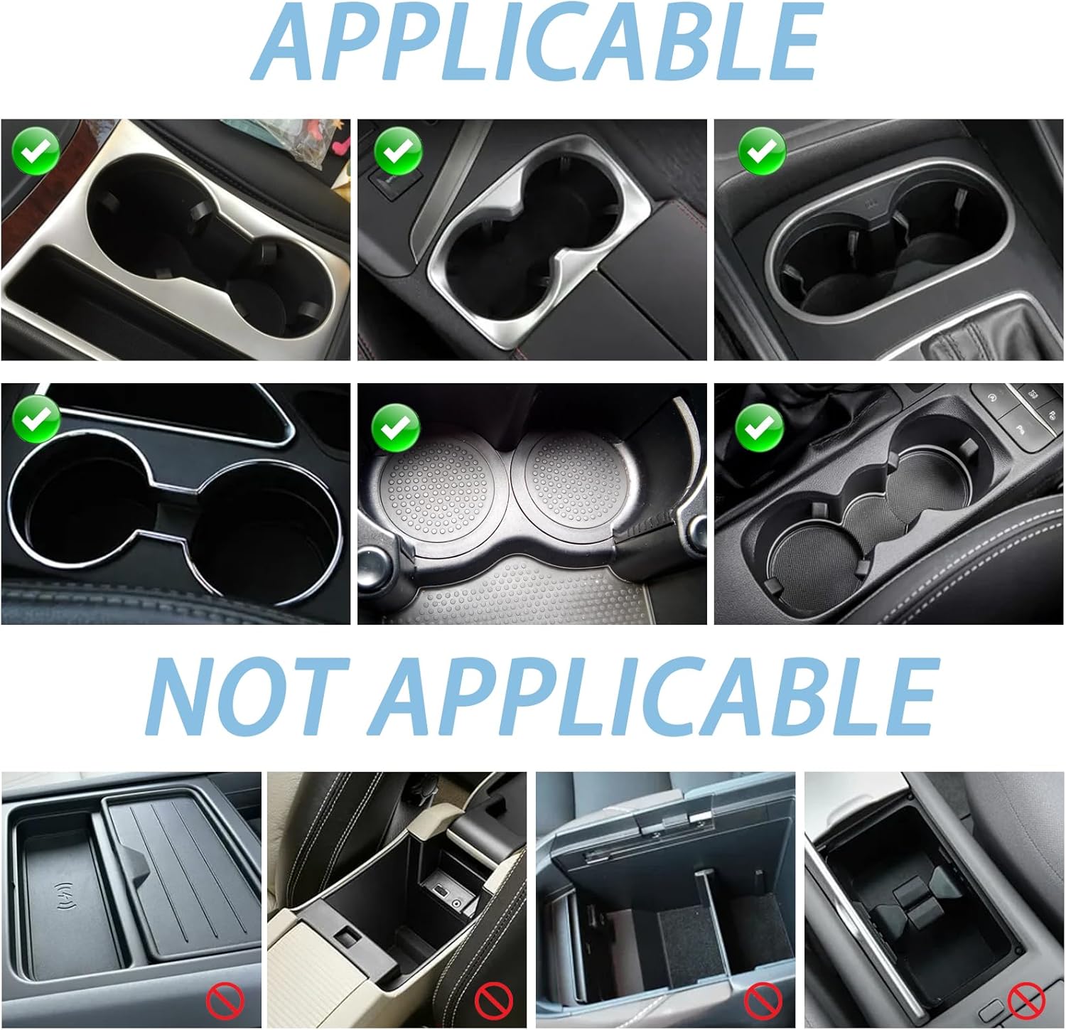Expansor de portavasos grande mejorado para automóvil se adapta a contenedores de 10 a 64 onzas, 2.95 a 5.5 pulgadas, soporte universal para tazas