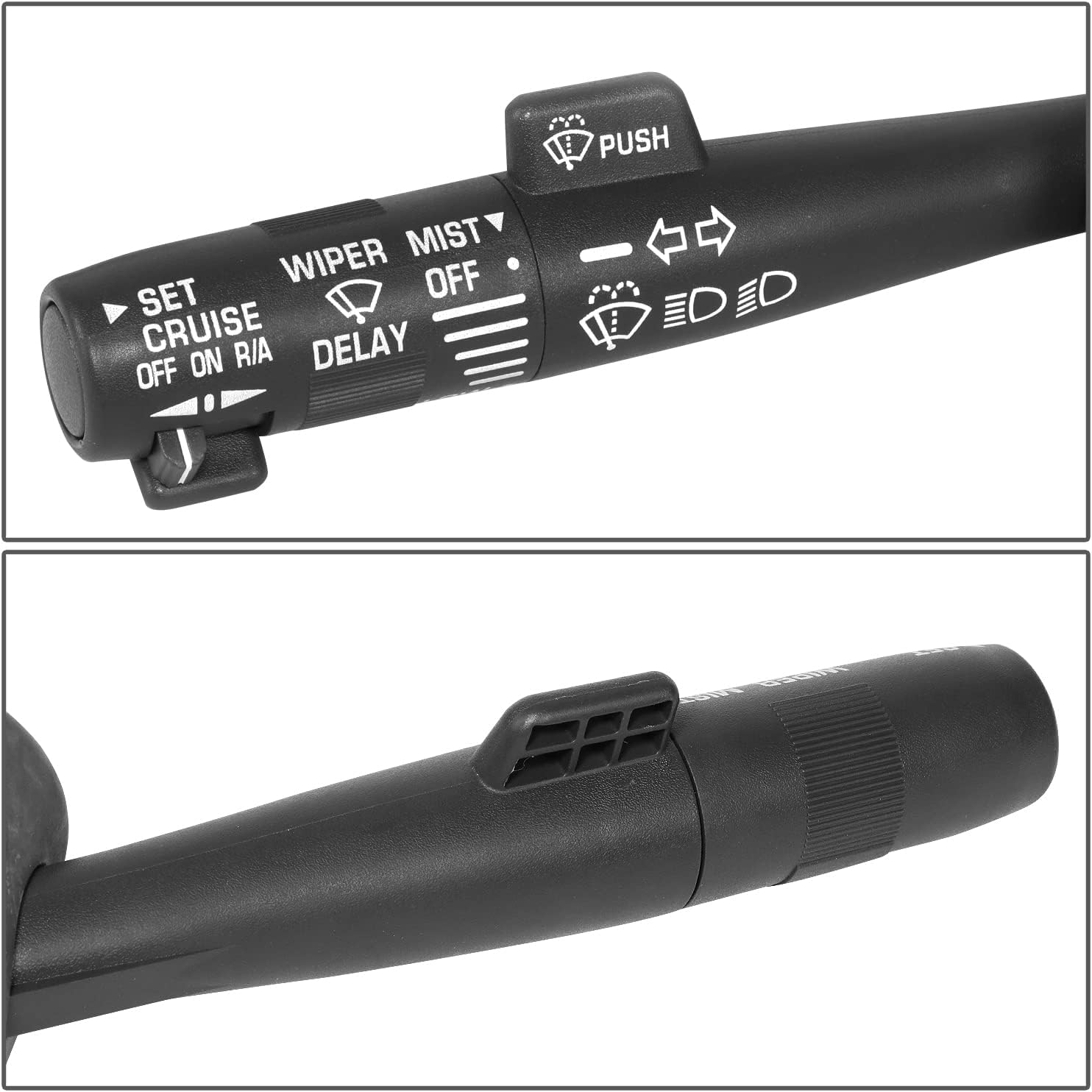 DNA MOTORING Interruptor combinado OEM-SW-0001 compatible con Chevy GMC CK1500 C2500 Suburban 95-99, control de crucero, atenuación HL y señal de