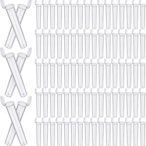 300 tubos transparentes de 4.567 in a granel, impermeables, contenedores de sellado de plástico con tapas 300 tubos transparentes de 4.567 in a granel, impermeables, contenedores de sellado de plástico con tapas