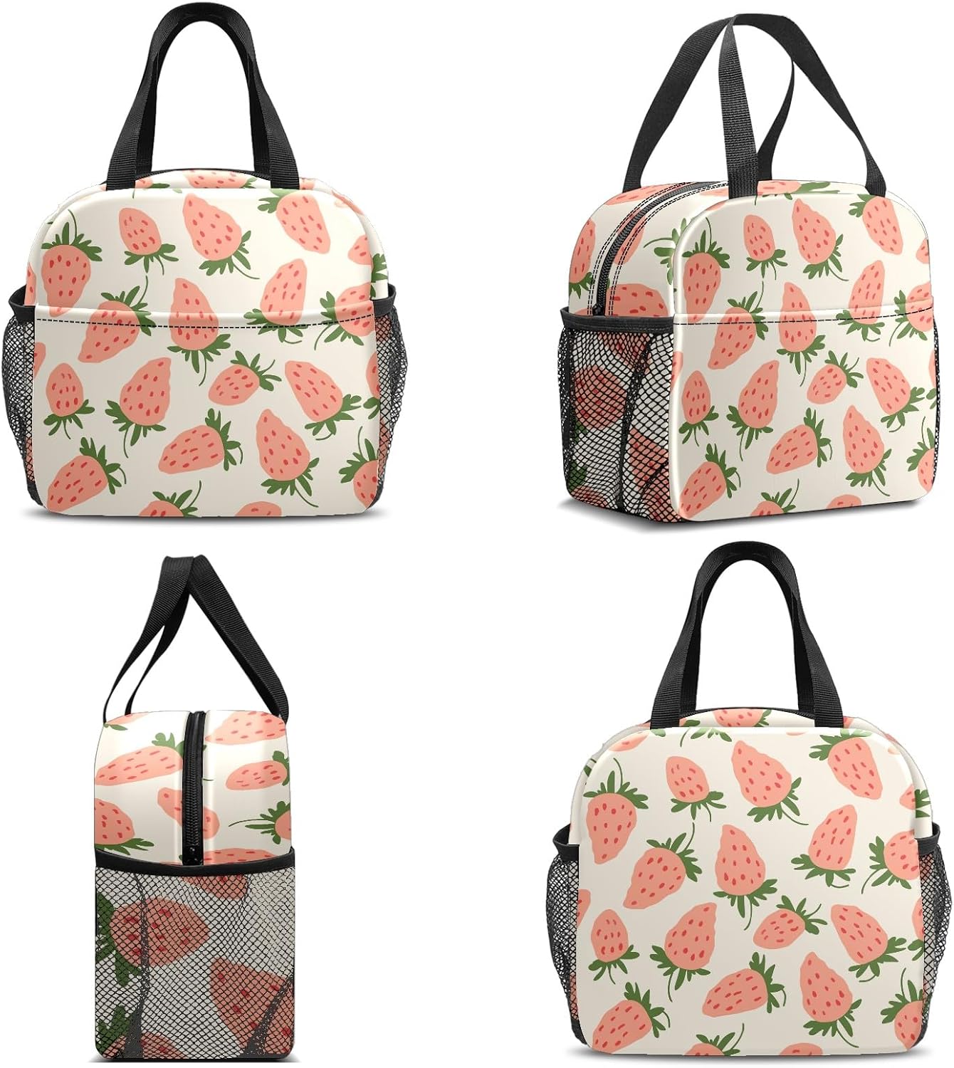 Counullo Bolsa de almuerzo para mujer, bolsa de almuerzo aislada, congelable, reutilizable, a prueba de fugas, bolsa térmica de alta capacidad,