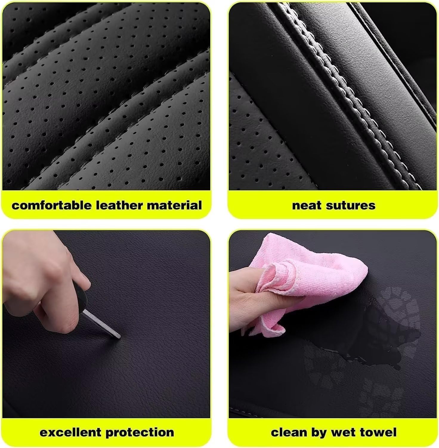 Fundas de asiento de automóvil para 2 asientos delanteros, aptas para Hyundai Sonata 2007-2023 2024 con compatible con bolsas de aire, accesorios de