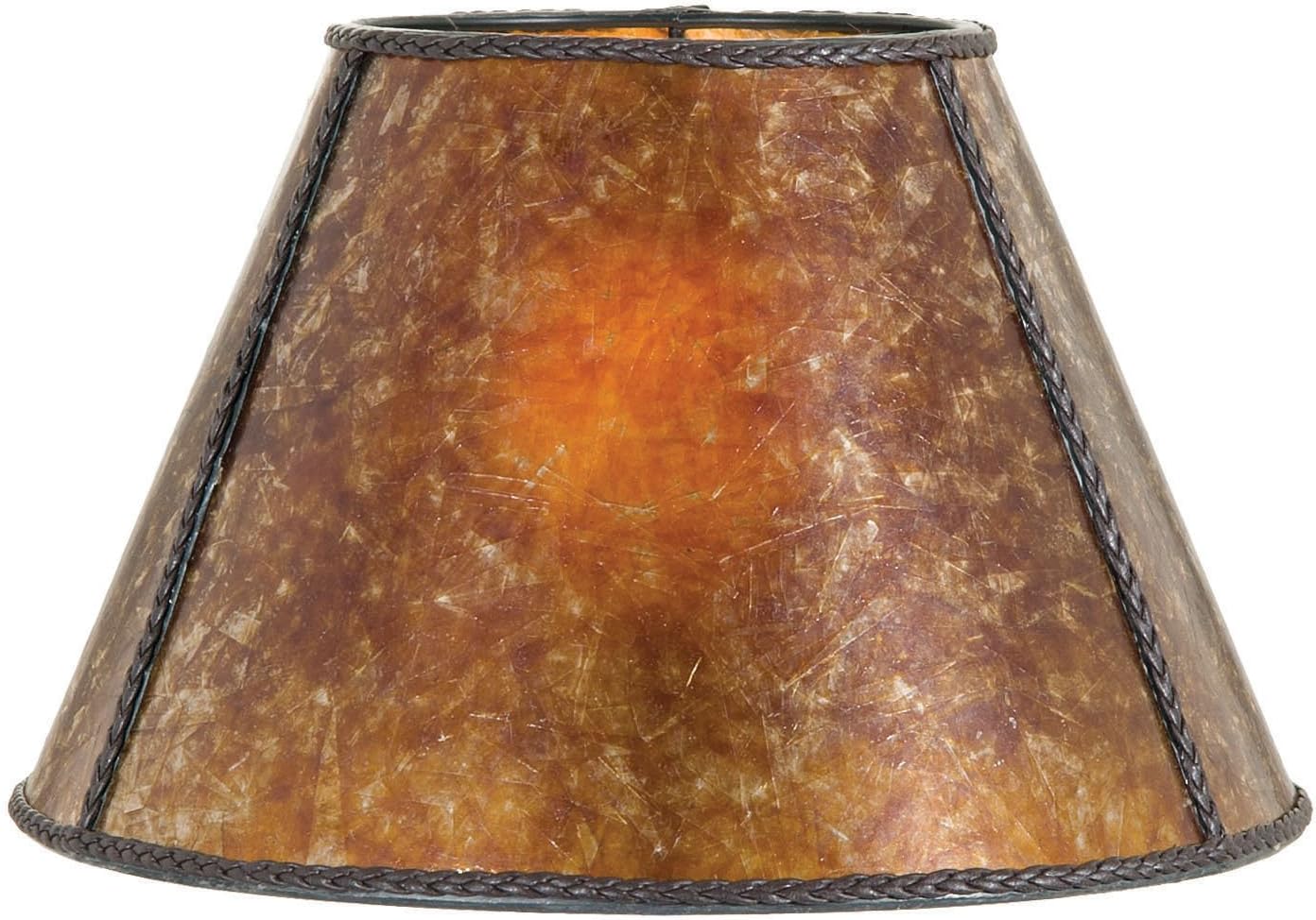 B&P Lamp Sombra de mica, ámbar antiguo