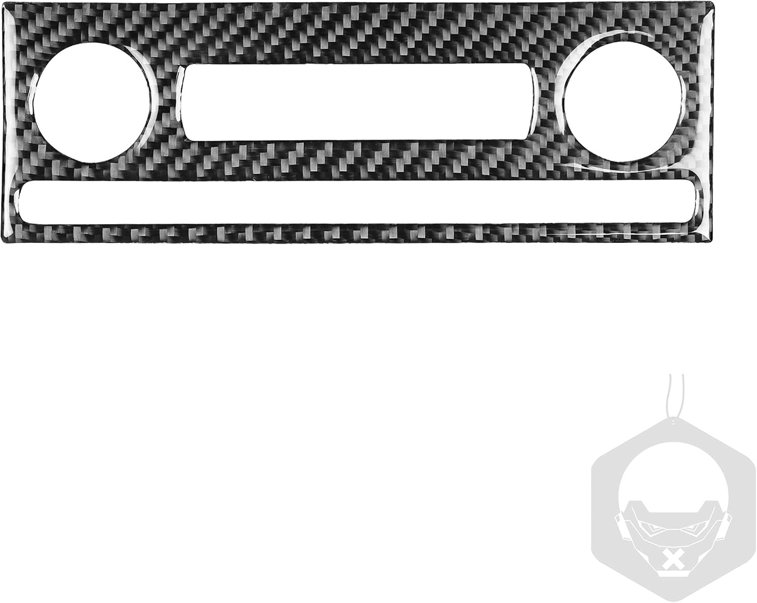 Botón de aire acondicionado para automóvil, cubierta de panel de perilla de control de clima, calcomanía de ajuste de fibra de carbono real,