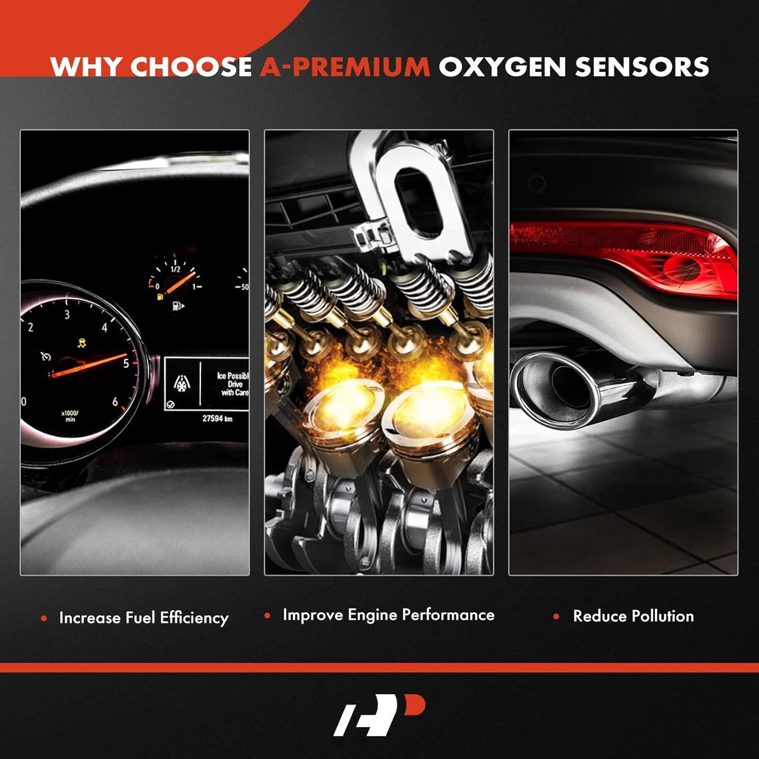 A-Premium Sensor de oxígeno O2 compatible con Mazda 3 2014-2018, 6 2014-2018, 3 Sport 2014-2018, CX-5 2013-2018, Upstream, Replace# PE01188G1A