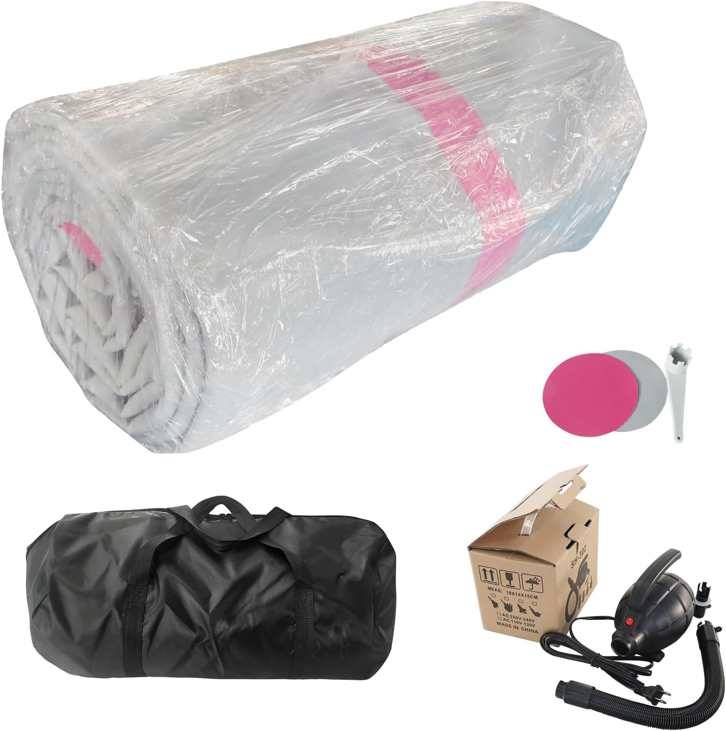 Colchoneta inflable de gimnasia de 10131620 pies, 48 pulgadas de grosor, con bomba de aire eléctrica para uso doméstico, entrenamiento de gimnasio,