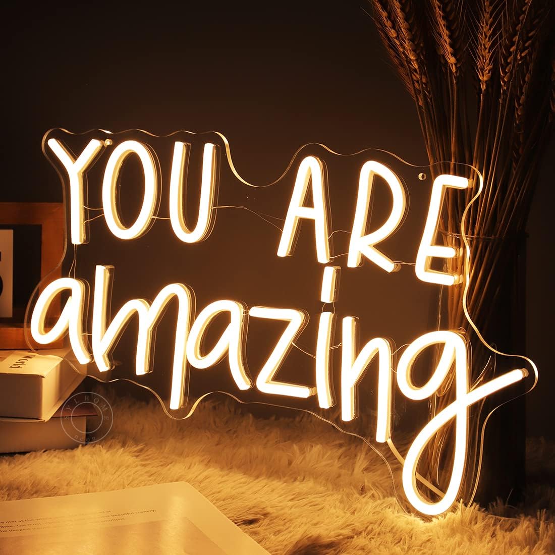 SYLHOME Letrero de luz LED de neón con texto en inglés “You Are Amazing 5V, para niñas, niños, dormitorio, sala de estar, aula, decoración de pared,