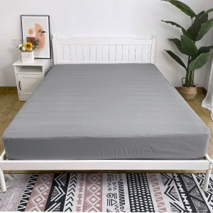 Sábana bajera tamaño King que se ajusta cómodamente en su lugar, 1 sábana inferior, de microfibra elástica suave, bolsillo estándar duradero que se Sábana bajera tamaño King que se ajusta cómodamente en su lugar, 1 sábana inferior, de microfibra elástica suave, bolsillo estándar duradero que se