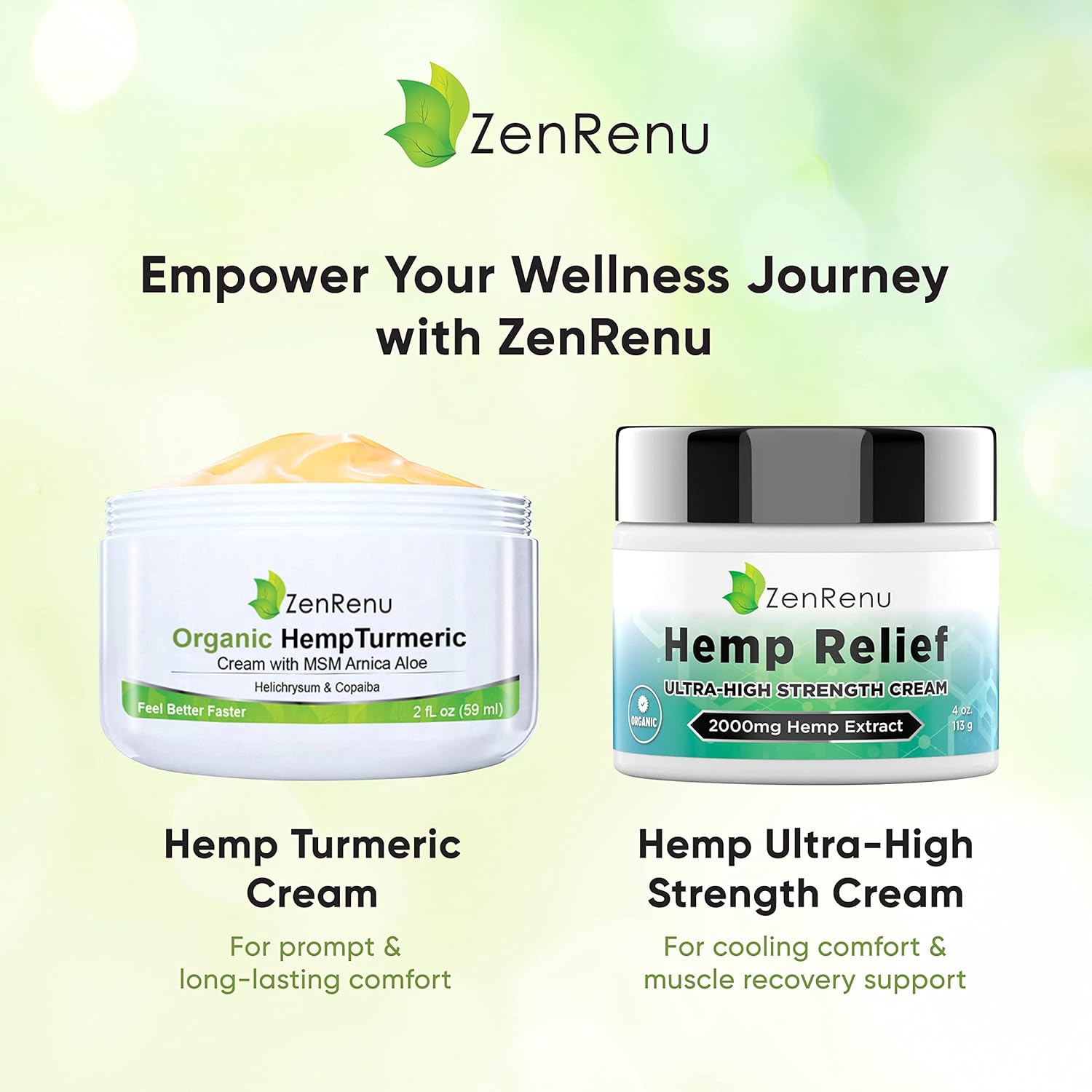 Zenrneu Crema orgánica relajante para articulaciones y músculos de cáñamo con árnica, MSM, extracto de aceite de cáñamo y 7 aceites esenciales, no