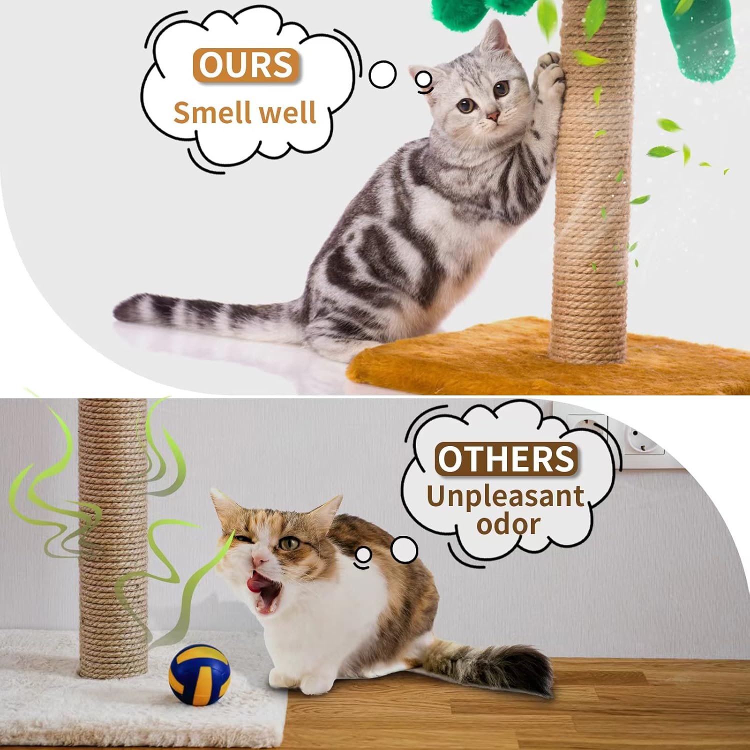 Cuerda de repuesto para rascador de gatos, cuerda de cáñamo natural de 14 de pulgada, cuerda para poste rascador de gatos, cuerda de reparación de