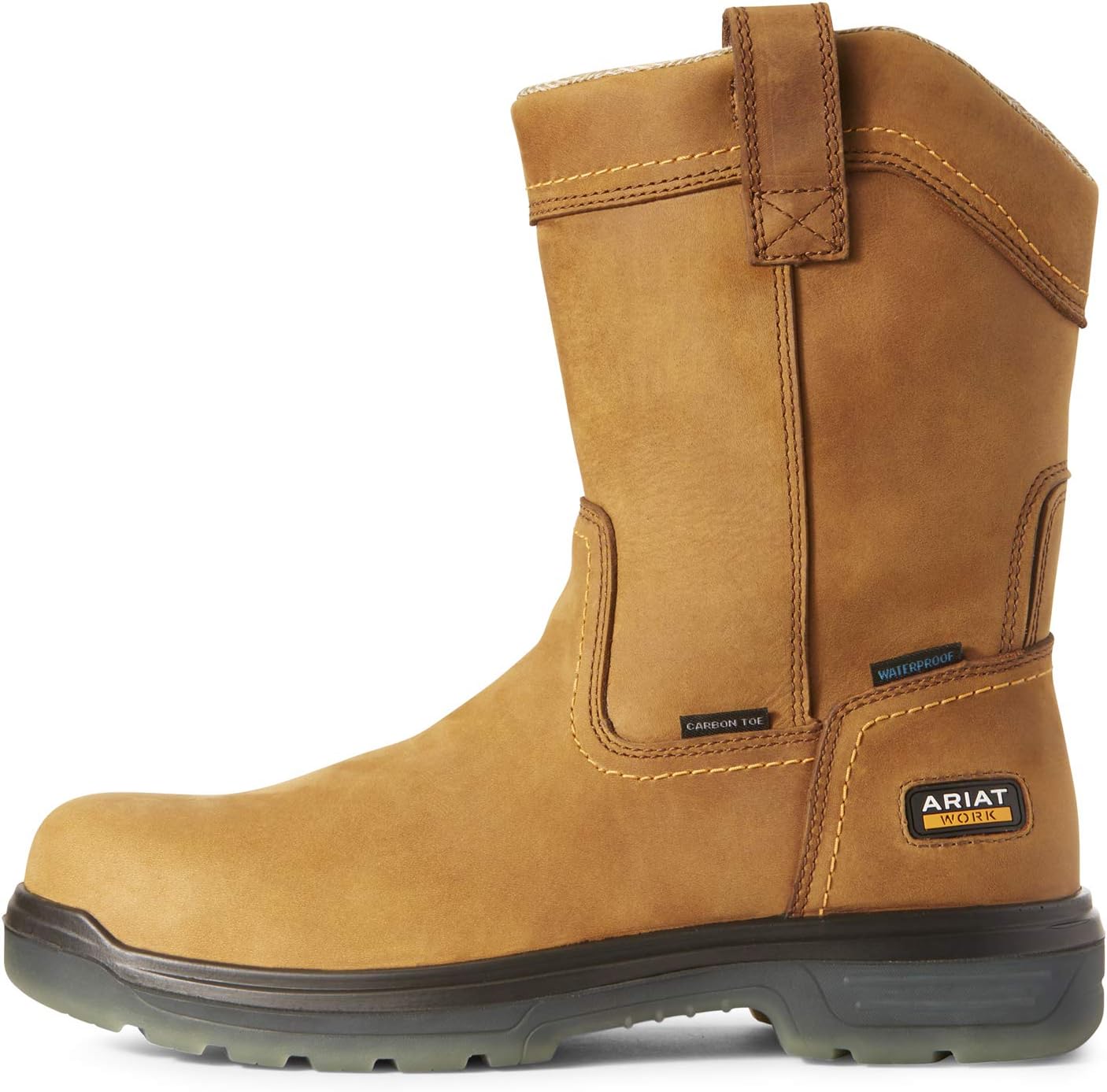 ARIAT Botas de trabajo Turbo Pull-On impermeables con punta de carbono para hombre