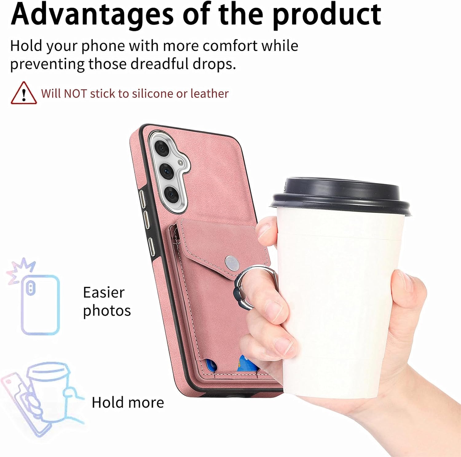 Asuwish Funda tipo cartera compatible con Samsung Galaxy A14M14 5G y protector de pantalla de vidrio templado, soporte para tarjetas, soporte