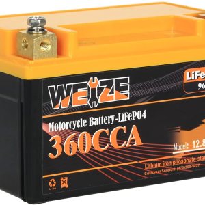 Weize YTX14-BS – Batería de litio, 360CCA, BMS inteligente integrado, 12 v, 7.5AH, YTX9-BS, LiFePO4, YTX12-BS, para motocicleta, cuatrimoto, Weize YTX14-BS – Batería de litio, 360CCA, BMS inteligente integrado, 12 v, 7.5AH, YTX9-BS, LiFePO4, YTX12-BS, para motocicleta, cuatrimoto,