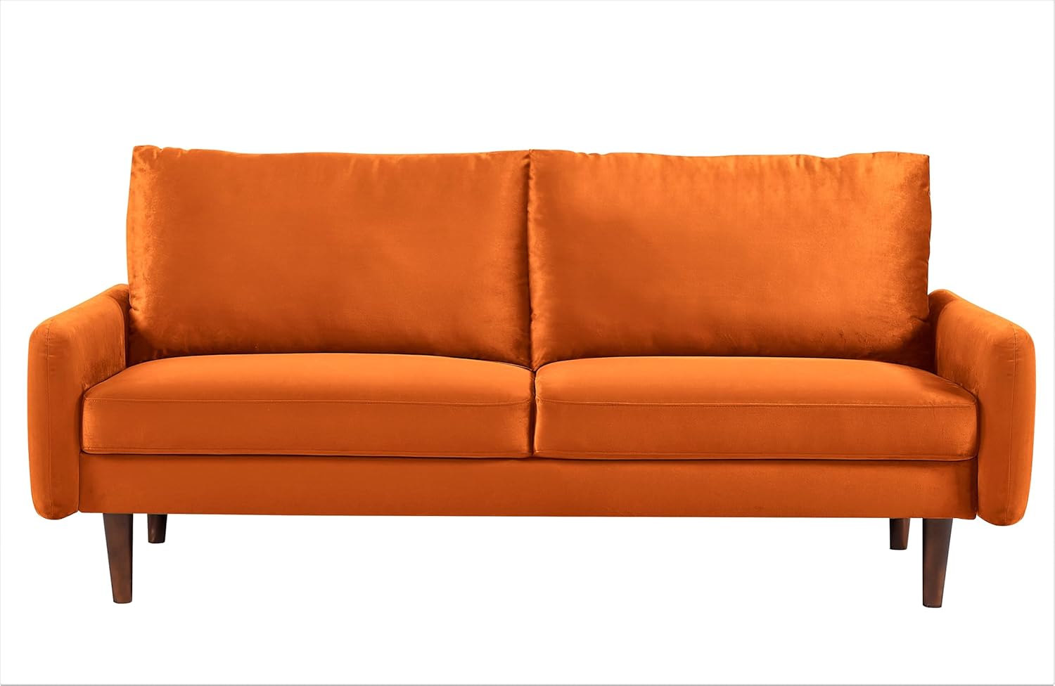 US Pride Furniture Kent – Moderno sofá de terciopelo, cómodo sofá de 3 plazas para salas de estar y espacios pequeños, muebles de estudio ideales