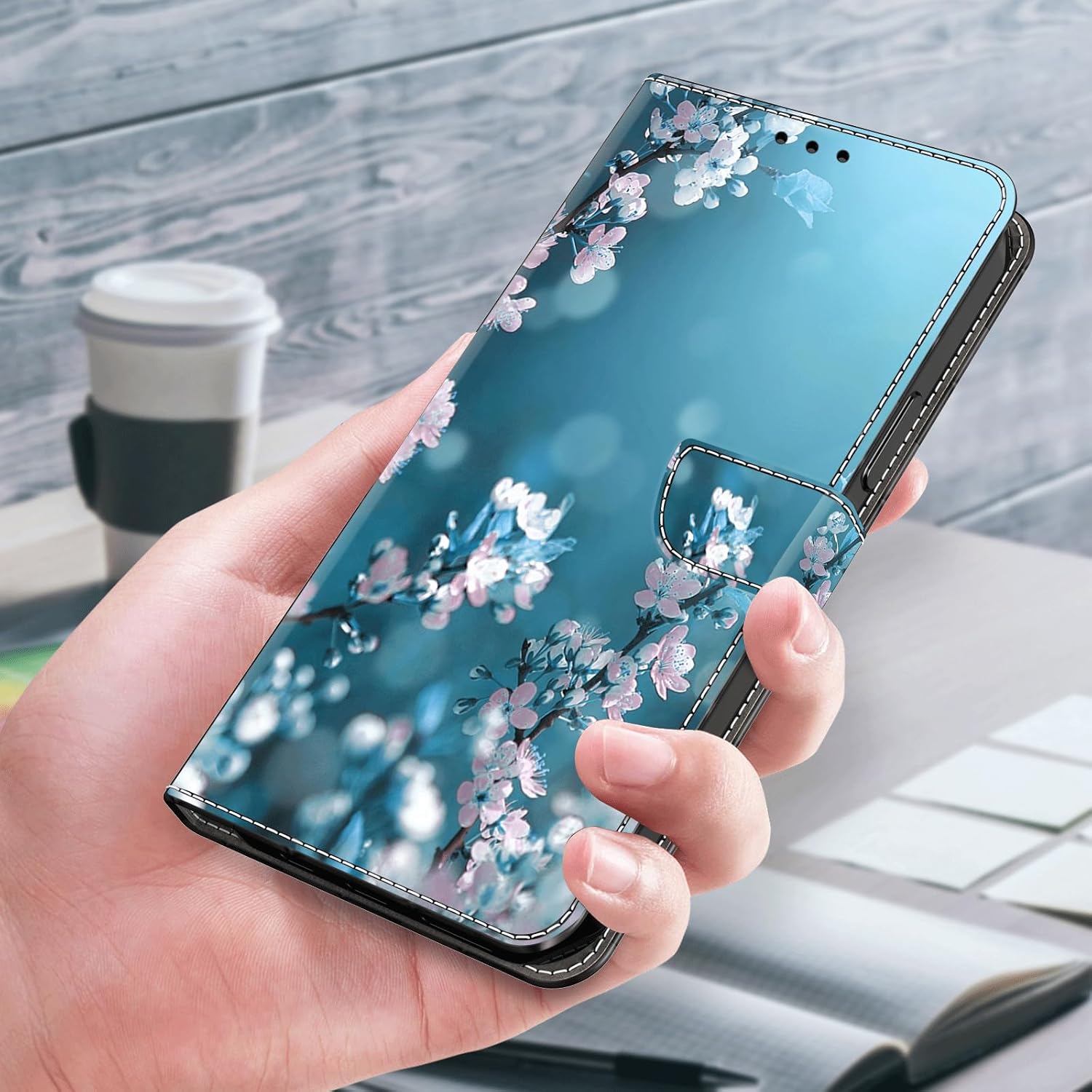 VODEFOX Funda tipo cartera para Samsung Galaxy S22 Ultra, funda protectora de piel sintética con tapa 3D con tarjetero y cierre magnético para