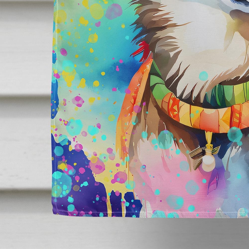 Caroline’s Treasures DAC2564CHF Siberian Husky Hippie Dawg House Flag Large Porch Sleeve Pole Decorative Outside Yard Banner Artwork Wall Hanging,