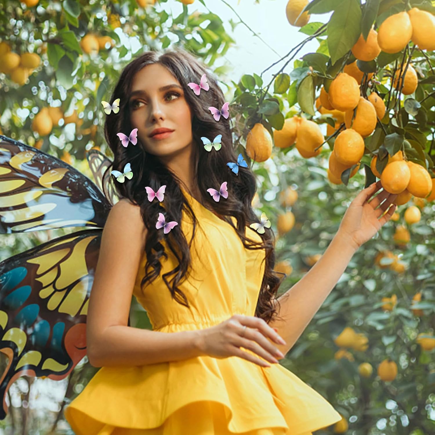 ACO-UINT 20 pinzas de mariposa para el cabello para mujeres, pinzas de mariposa de los años 90 para niñas, pinzas para el cabello pequeñas,
