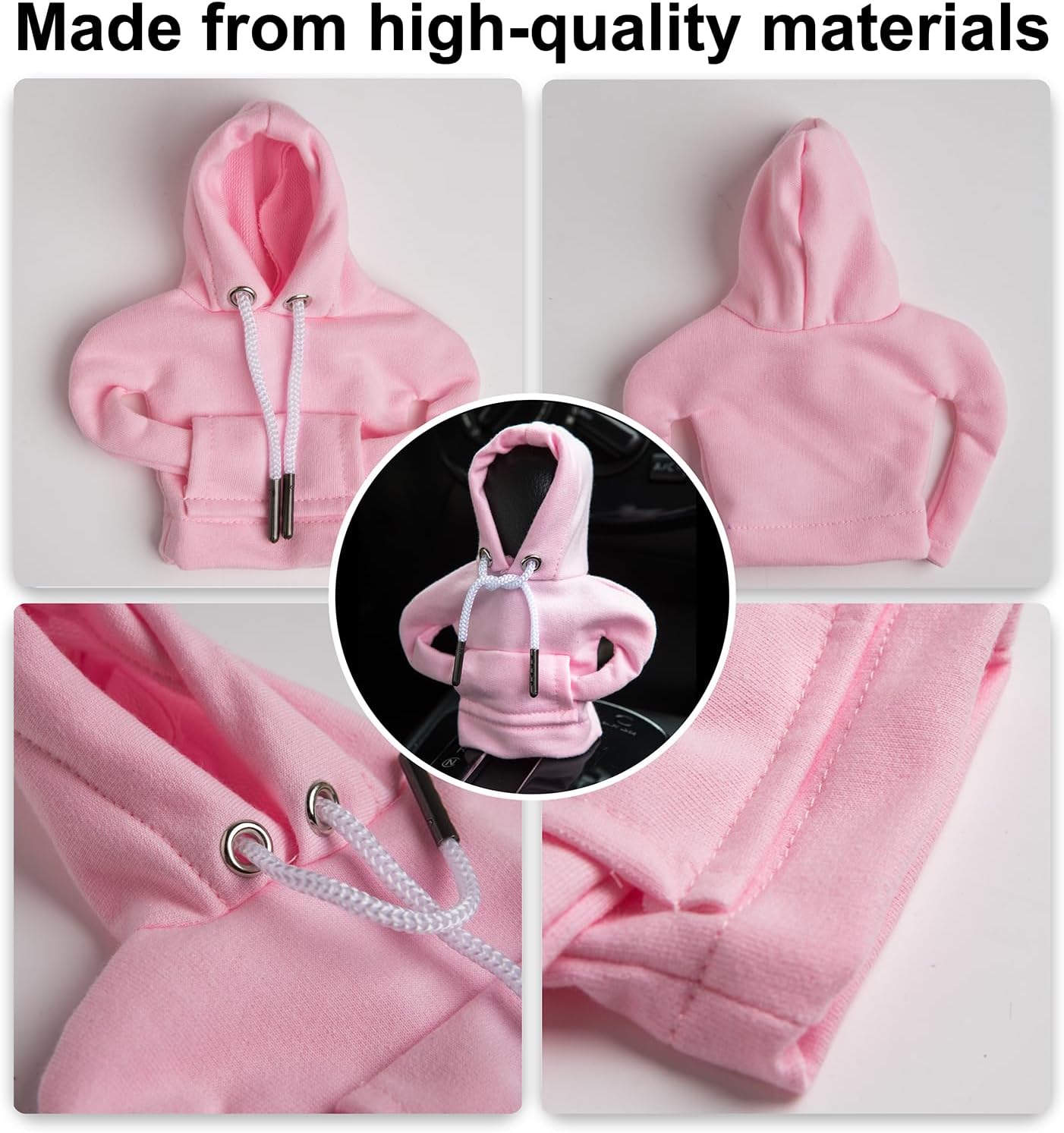 ECDREAM Sudadera con capucha para palanca de cambios de automóvil, 2 unidades, sudadera con capucha divertida para cambio de marchas, accesorios