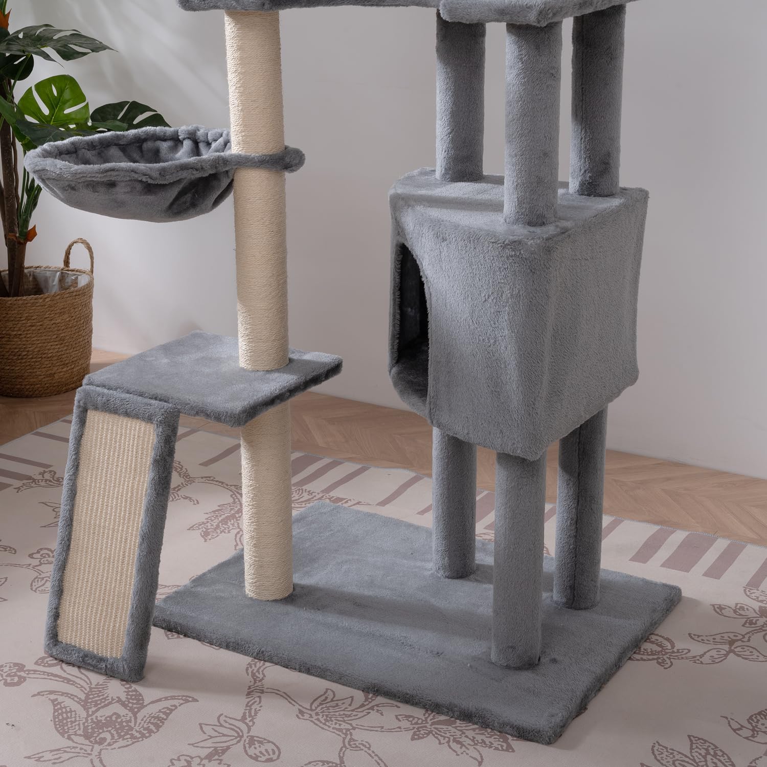 mydearpet Árbol para gatos, torre para gatos de 104 pulgadas para gatitos de interior, gatos y mascotas, condominio para gatos de varios niveles con