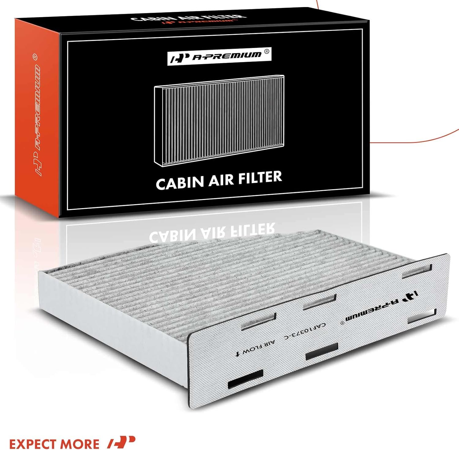 A-Premium Filtro de aire de cabina de 2 piezas con carbón activado compatible con Volkswagen Jetta, Passat, Golf, Tiguan, Beetle, CC, Eos, GTI,