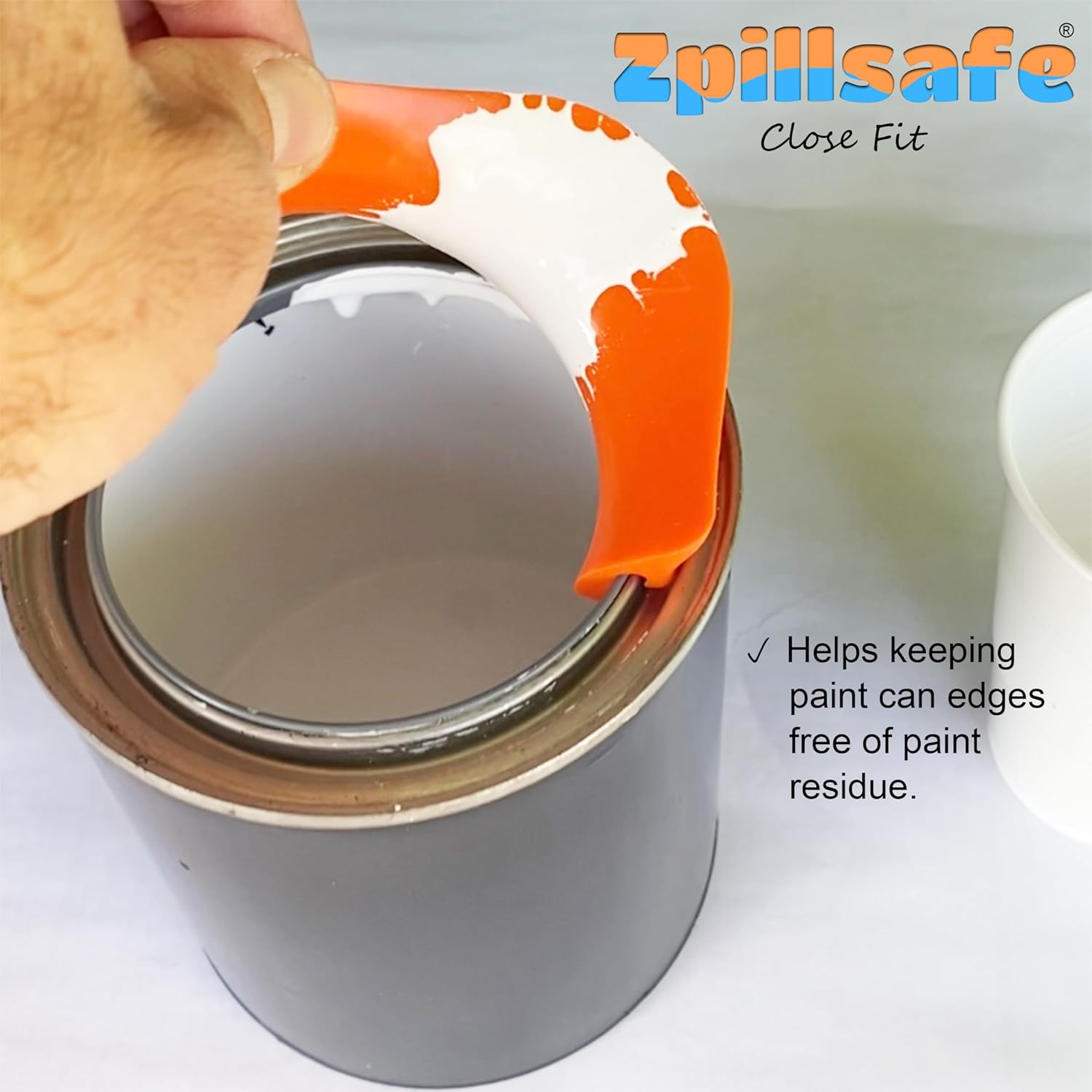 ZpillSafe Close Fit – Paquete de 2 embudos de pintura de cocina innovadores hechos de silicona para recipientes de líquidos de pared delgada de 2 a