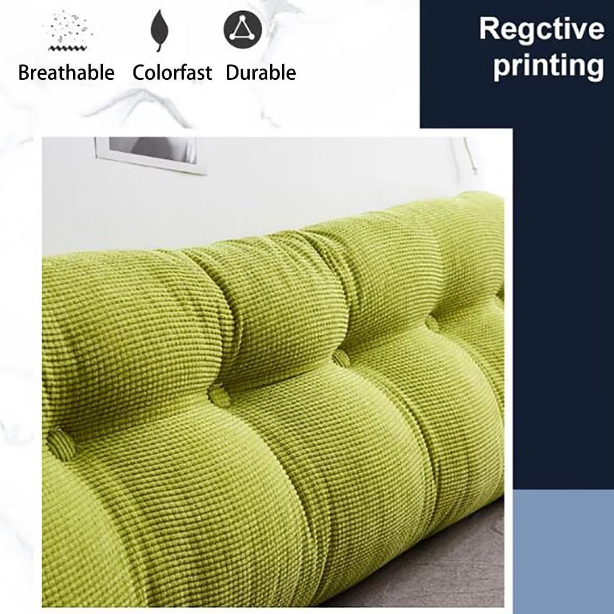 TESICA Almohada triangular de cuña para posicionadores de cuerpo, almohada de lectura, cojín de apoyo para cabecero y respaldo, para cama de día,