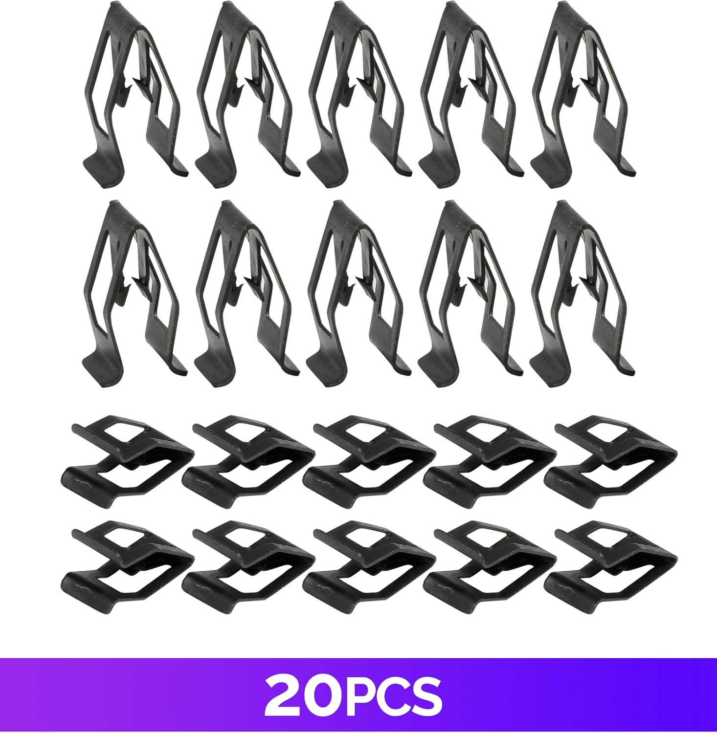 20 clips de metal para automóvil, clips de retención de metal, accesorios de automóvil, accesorios para consola delantera de automóvil, repuesto de
