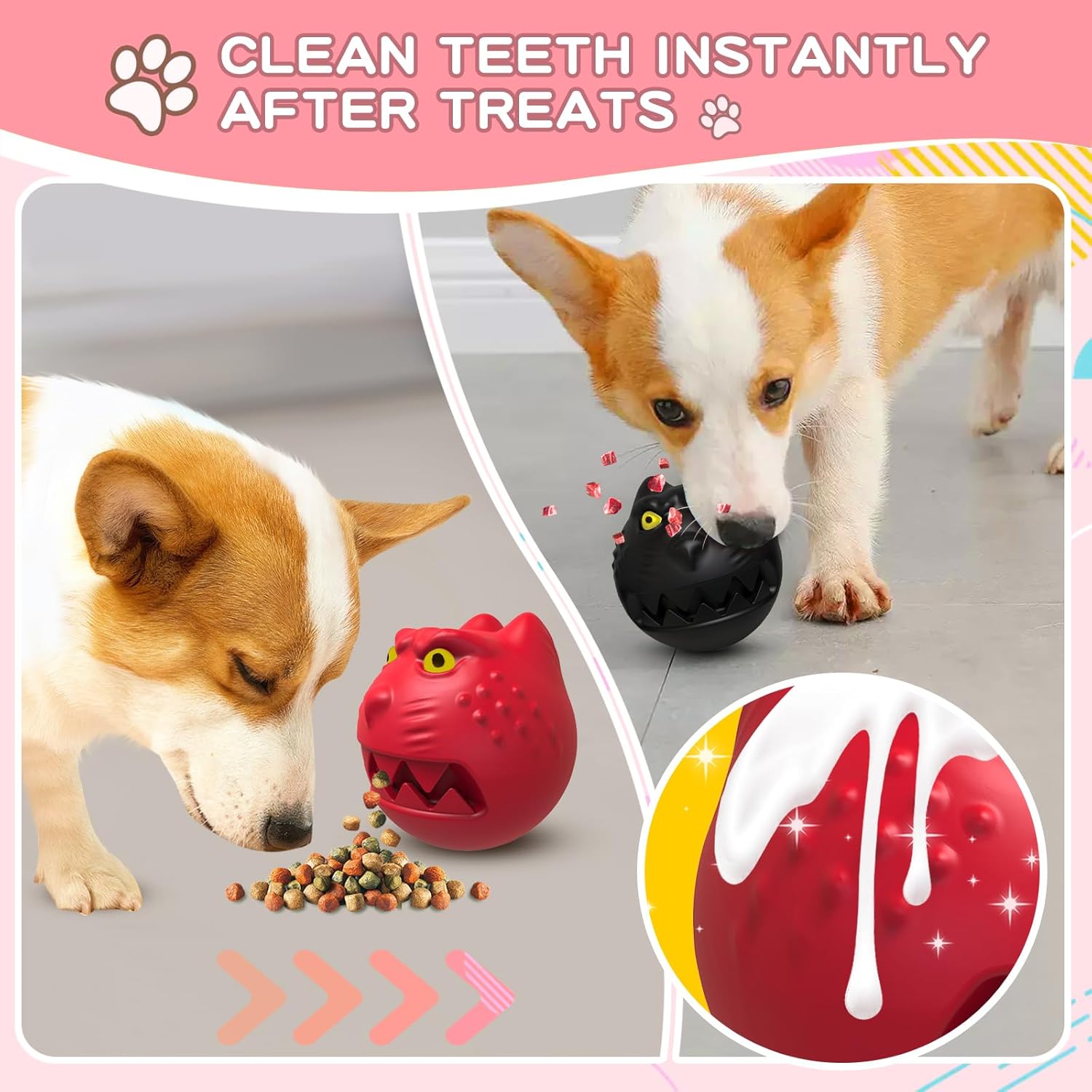 bobosogo Juguetes para perros para masticadores agresivos, juguetes chirriantes para perros para razas grandes, juguetes masticables interactivos e