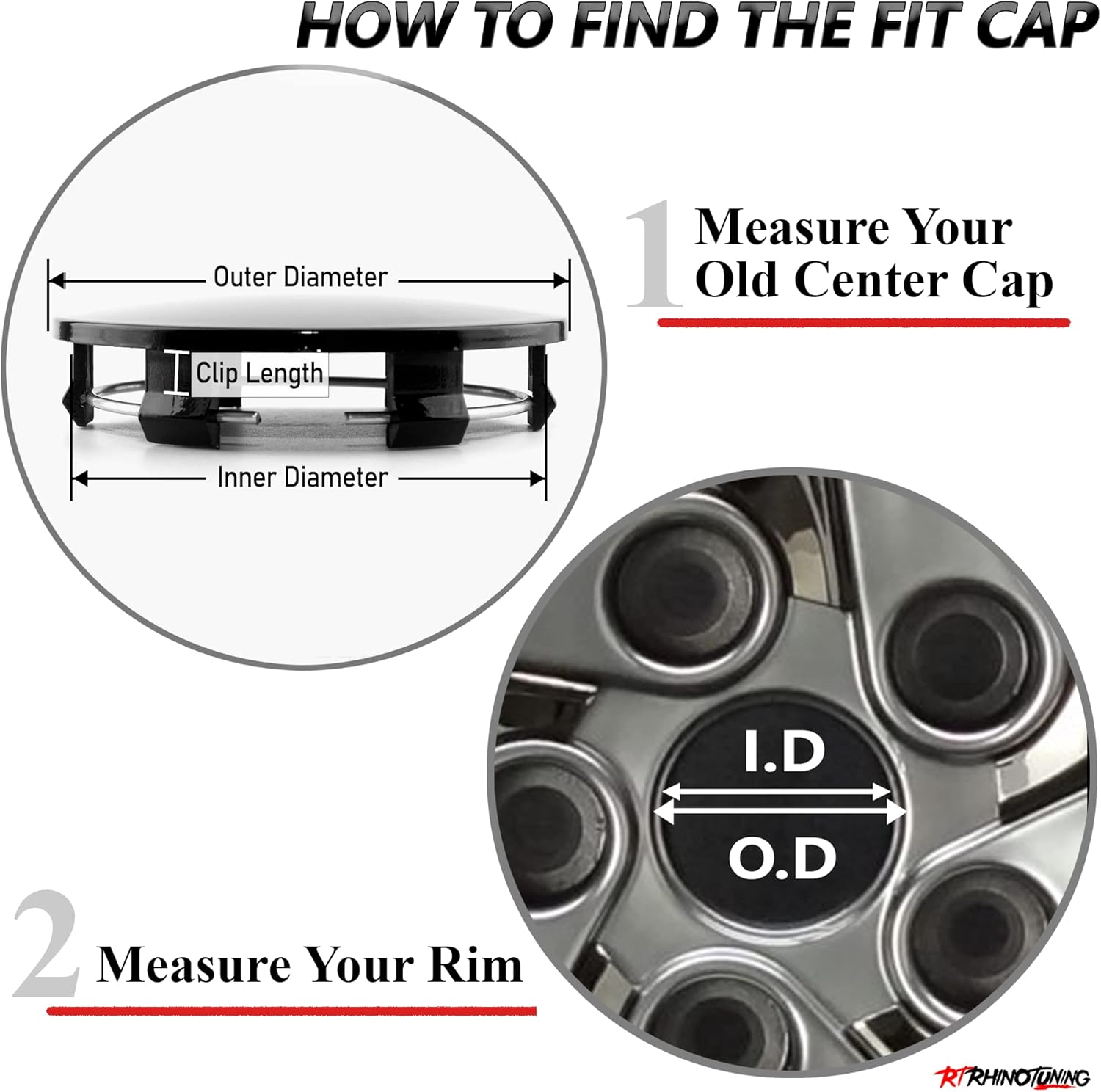 RTRHINOTUNING 4PCS OD67mm2.63in Wheel Center Caps Compatible with Colorado Corvette ATS XLR Acadia Verano ID55mm2.17in Black Hub Caps