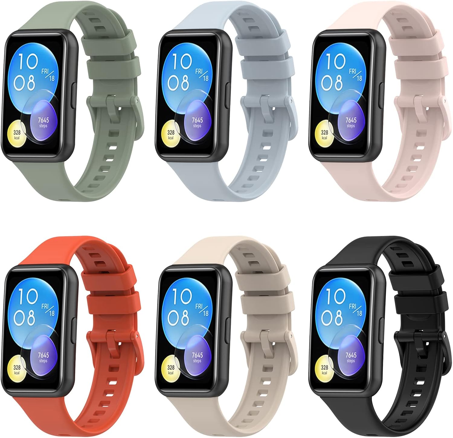 Correas deportivas compatibles con Huawei Watch Fit 2, correa de silicona suave compatible con Huawei Watch Fit 2 correas de repuesto