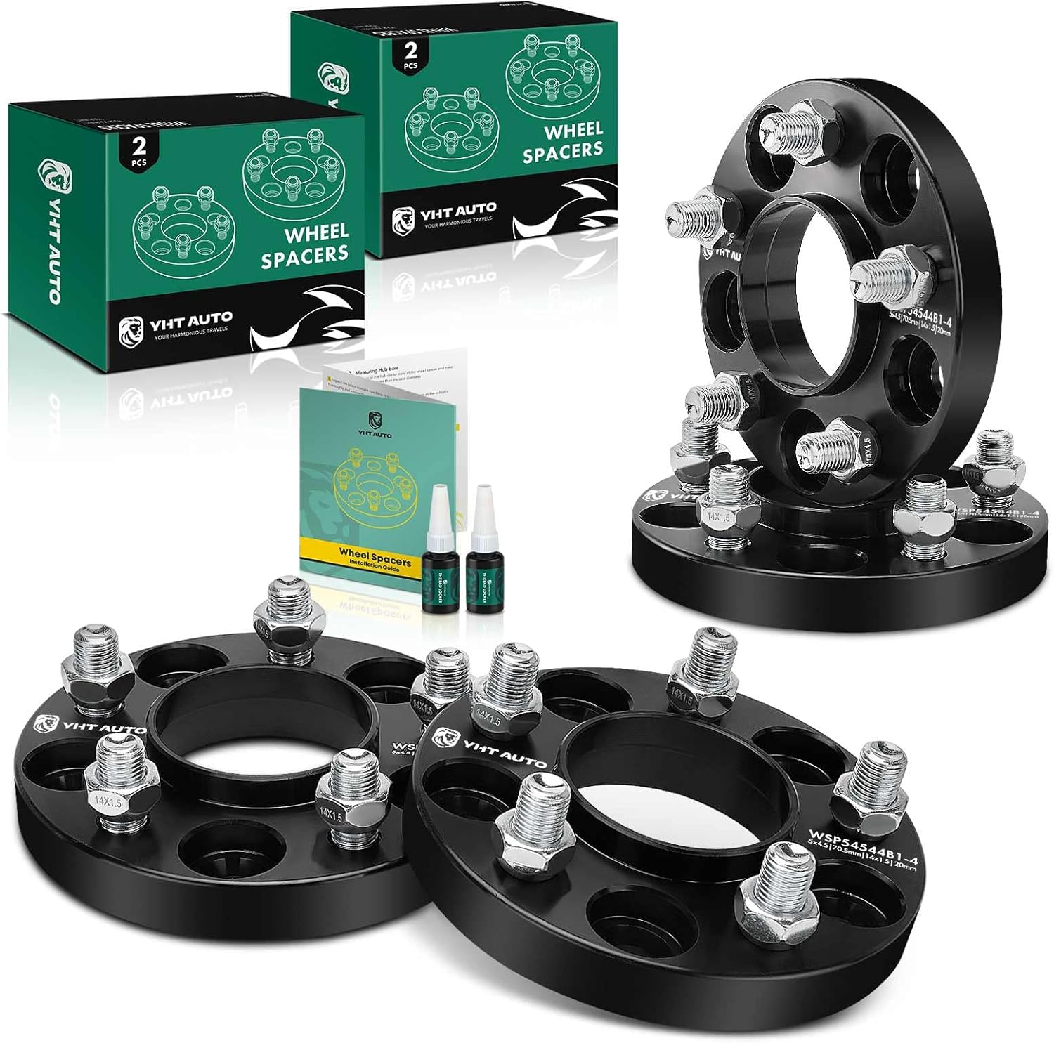 YHTAUTO Espaciadores de rueda centrados de cubo de 5 x 4.5 de 0.787 in para Ford Explorer 2015-2023, Mustang, GT, Lincoln Aviator 0.197×4.500 in