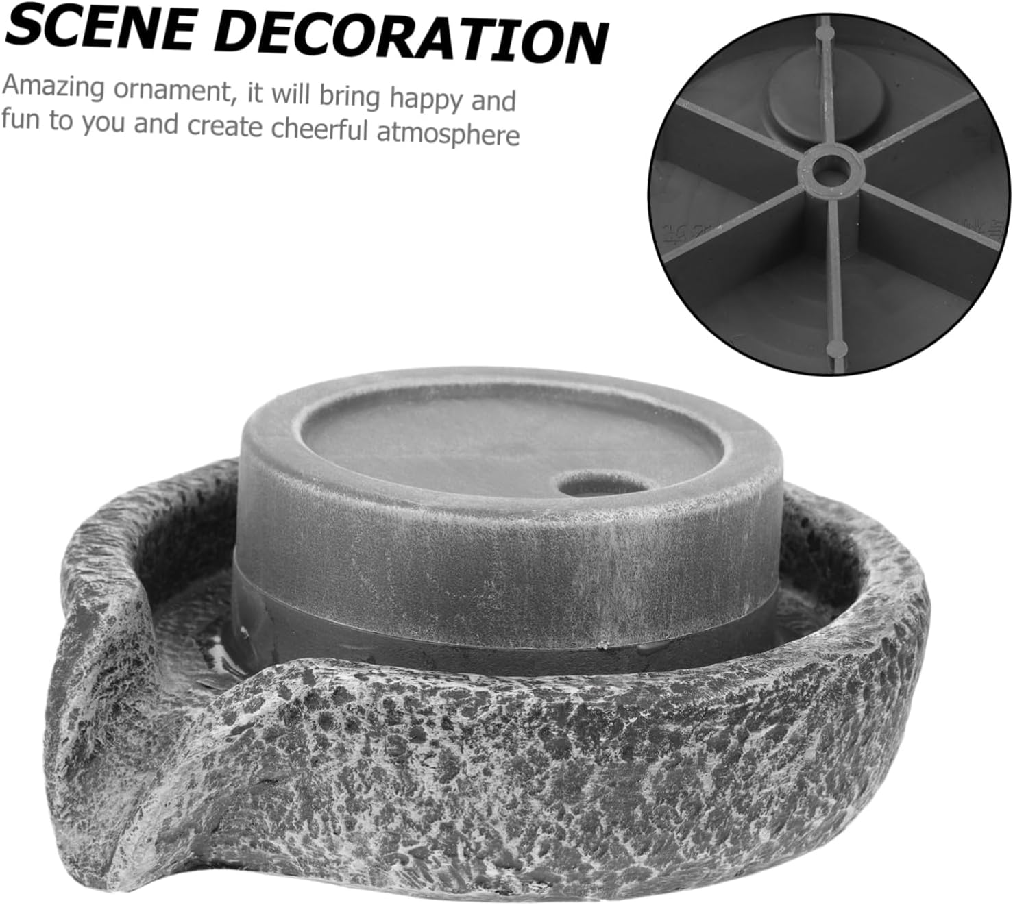 DECHOUS 1 Unidades Micro Molino de Agua Fuente de Mesa Accesorios de Mesa Cascada Interior Micro Fotografía Prop Decoración Mini Fuente de Agua