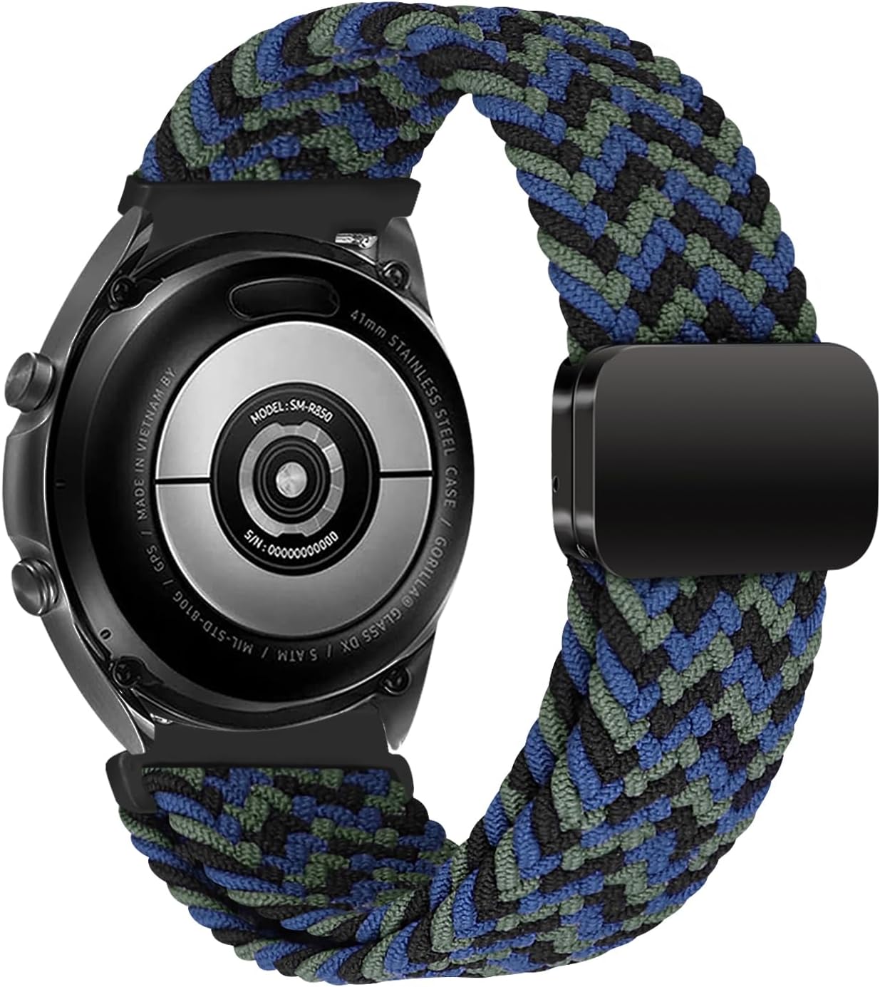 MroTech Correa deportiva trenzada de nailon de liberación rápida de 0.866 in, compatible con Samsung Galaxy Watch 3 de 1.772 in1.811 in (2019)Gear