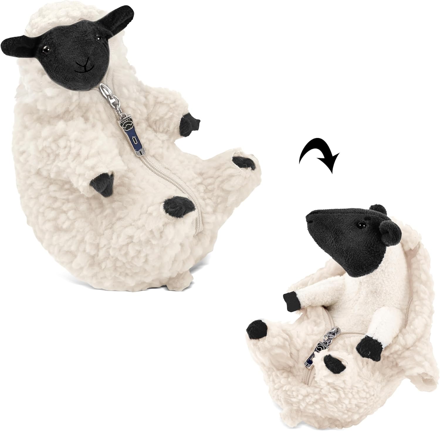 AGRIMONY Lindos animales de peluche de oveja afeitada, juguetes de peluche Kawaii de cordero, día de San Valentín, día de la madre, cumpleaños,